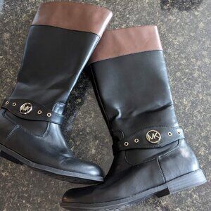 Michael Kors Riding boots Emma 888 Black/Brown - Size 5 - VGUC